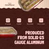KitchenDance Disposable Aluminum Colored Baking Entree Nonstick Foil Pan Set with Lid - 8 x 5 Inches Heavy Rectangular Aluminum Cake Pans Perfect for Cakes and Casseroles, #A67P (25 Pack, Red) view 3