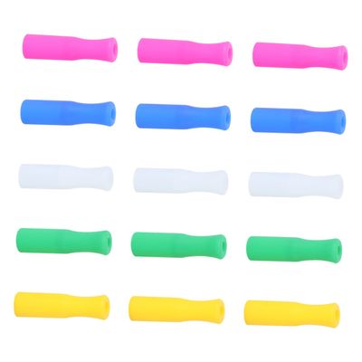 UPKOCH 25pcs Tumbler Straws Rubber Straw Tips Silicone Straw Tips Stainless Steel Straw Silicone Straw Covers Stainless Steel Straws Cover Metal Straw Silicone Tips Straws Covers Nozzle
