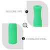 UPKOCH 25pcs Tumbler Straws Rubber Straw Tips Silicone Straw Tips Stainless Steel Straw Silicone Straw Covers Stainless Steel Straws Cover Metal Straw Silicone Tips Straws Covers Nozzle view 3