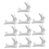 CIYODO 10Pcs Cartoon Ceramic Bunny Tableware Holder Cute Chopsticks Rest Stylish Rabbit Shape Design for Dining Portable Ink Brush Rack for Study Room Present view 1