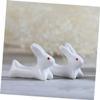 CIYODO 10Pcs Cartoon Ceramic Bunny Tableware Holder Cute Chopsticks Rest Stylish Rabbit Shape Design for Dining Portable Ink Brush Rack for Study Room Present view 4