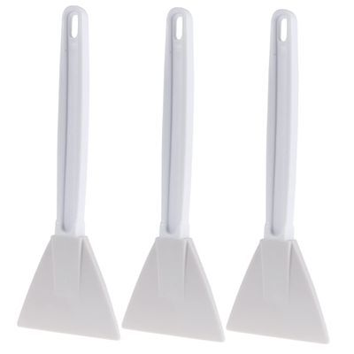 BESTonZON 3pcs Cake Frosting Silicone Spatulas Cake Spatula Icing Scraper Cheese Spreader Cake Bench Scraper Medium Spatula Cake Stand Scraper Plastic Scraper Butter White