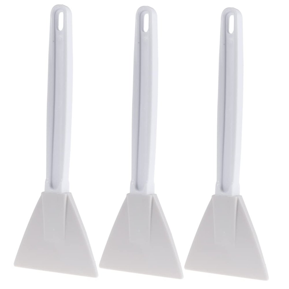 BESTonZON 3pcs Cake Frosting Silicone Spatulas Cake Spatula Icing Scraper Cheese Spreader Cake Bench Scraper Medium Spatula Cake Stand Scraper Plastic Scraper Butter White