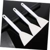 BESTonZON 3pcs Cake Frosting Silicone Spatulas Cake Spatula Icing Scraper Cheese Spreader Cake Bench Scraper Medium Spatula Cake Stand Scraper Plastic Scraper Butter White view 3