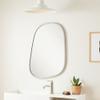 Signature Hardware 484231 Amburgey 33-3/4" x 33-3/4" Asymmetrical Framed Bathroom Mirror - Antique Silver view 1