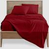 AHJ Beddings Comforter Set 7 Piece Bed in a Bag with 500GSM Comforter and 26 inch Deep Pocket Sheet Set - 600 Thread Counts, 100% Egyptian Cotton - Queen Size, Burgundy Solid view 2
