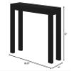 Plank+Beam Modern Solid Wood Console Table, 46 Inch, Sofa Table, Narrow Entryway Table for Hallway, Behind The Couch, Living Room, Foyer, Easy Assembly, Black view 2