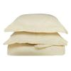 AHJ Beddings Comforter Set 7 Piece Bed in a Bag with 500GSM Comforter and 30 inch Deep Pocket Sheet Set - 600 Thread Counts, 100% Egyptian Cotton - California King Size, Ivory Solid view 3
