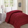 AHJ Beddings Comforter Set 7 Piece Bed in a Bag with 500GSM Comforter and 28 inch Deep Pocket Sheet Set - 600 Thread Counts, 100% Egyptian Cotton - Full Size, Burgundy Solid view 1