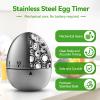 Stainless Steel Egg Timer, 60mins Count Down Rotating Kitchen Timer Mechanical Timer with Non Slip Base for Home Baking Student view 2