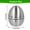 Stainless Steel Egg Timer, 60mins Count Down Rotating Kitchen Timer Mechanical Timer with Non Slip Base for Home Baking Student view 4