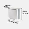 DYPASA Wastepaper Basket Folding Trash Can Lightness Portability No Space Occupy Kitchen Cabinet Door Hanging Bathroom Toilet Garbage Waste Bin Garbage Can (Color : Gray) view 2