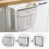 DYPASA Wastepaper Basket Folding Trash Can Lightness Portability No Space Occupy Kitchen Cabinet Door Hanging Bathroom Toilet Garbage Waste Bin Garbage Can (Color : Gray) view 4