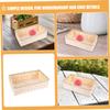 COLLBATH Rectangle Storage Basket Bamboo Storage Basket Lid Fruit Basket Cover for Bread view 2