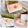 COLLBATH Rectangle Storage Basket Bamboo Storage Basket Lid Fruit Basket Cover for Bread view 3