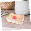 COLLBATH Rectangle Storage Basket Bamboo Storage Basket Lid Fruit Basket Cover for Bread view 4