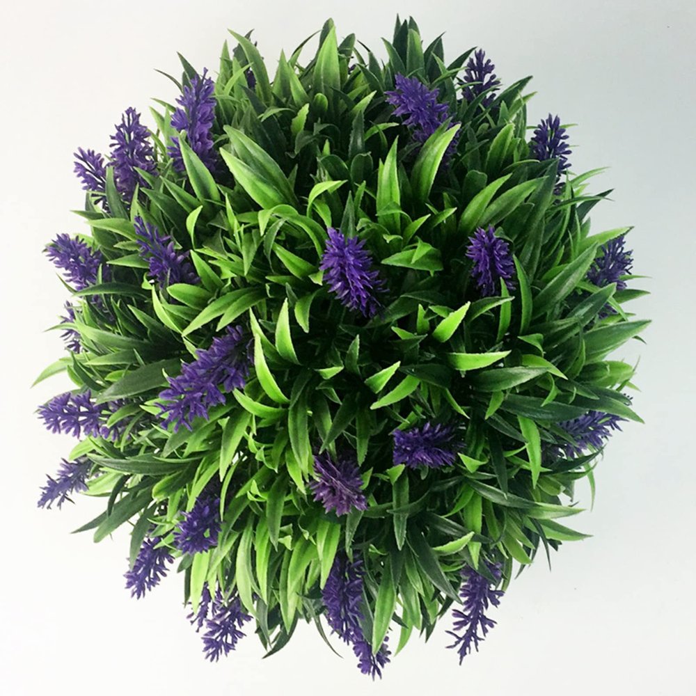 Faux Plants Decorative Balls 12inch, Artificial Boxwood Topiary Plant Balls Decorative, Faux Boxwood Ball for Backyard, Balcony,Garden, Wedding and Home Dcor