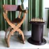 ARTIZANSTORE Antique Medieval Savonarola Arm Chair Home and Office Decor Wooden Furniture view 1