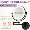 Household Bathroom Mirror Mirror Wall Mounted, Round Makeup Mirror 360 Rotation, Makeup, Shaving, Face Care (Color : Black) view 2