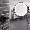Household Bathroom Mirror Mirror Wall Mounted, Round Makeup Mirror 360 Rotation, Makeup, Shaving, Face Care (Color : Black) view 4