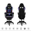 Gaming Chair with LED Lights and Speakers, Music Video Chair for Adults with Massage and Footrest, Ergonomic Chair with Headrest and Lumbar Support, Maximum Load 150KG. (All Black) view 4