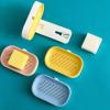 Bar Soap Dish/Soap Saver Double-layer Soap Dish Creative Suction Cup Wall-mounted, Bathroom Soap Box Can Be Wall-mounted or Placed on the Countertop Soap Dishes/Soap Holder ( Color : Yellow+Pink ) view 3