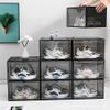 Climate Shoe Storage Box,Shoe Box Clear Plastic Stackable, with Clear Door,Shoe Organizer and Sneaker Display (White) view 4
