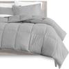 AHJ Beddings Comforter Set 7 Piece Bed in a Bag with 300GSM Comforter and 15 inch Deep Pocket Sheet Set - 600 Thread Counts, 100% Egyptian Cotton - Twin-XL Size, Silver Grey Solid view 2