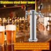 RGWYGCG Stainless Steel Beer Tower,Kegerator Tower,Beer Tower,Single Tap Draft Beer Kegerator Tower,Stainless Steel Double Faucet Draft Beer Tower for Home Brewing,Double Faucet Not Assembled view 2