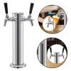 RGWYGCG Stainless Steel Beer Tower,Kegerator Tower,Beer Tower,Single Tap Draft Beer Kegerator Tower,Stainless Steel Double Faucet Draft Beer Tower for Home Brewing,Double Faucet Not Assembled view 4