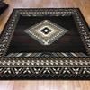 YHSF South Western Area Rug for Living Room, Bedroom, Kitchen & More - Easy to Clean, Soft & Durable Native American Tribal Rug - Stain-Proof, Non-Slip Runner for Home Decor - Chocolate Brown, 5' x 7' view 2