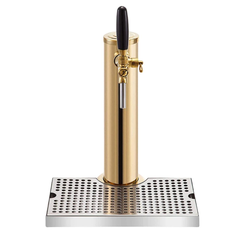 RGWYGCG Stainless Steel Beer Tower,Kegerator Tower,Beer Tower,Single Tap Draft Beer Kegerator Tower,Stainless Steel Single Faucet Draft Beer Tower for Home Brewing