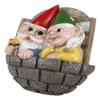 Ebros Gift Whimsical Mr and Mrs Dwarf Gnome Couple by Window Ledge Balcony Wall Decor Plaque 'Gnome' Place Like Home Figurine Fantasy Gnomes Fairy Garden Home Decor view 3
