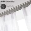 Ceiling Curtain Track Hospital Curtain RV Curtain Double Curtain Track Ceiling Mount with Screw Kit, Heavy Duty Drapery Rail System for Living Room/Bay Window/Indoor Balcony, Gold/Pink/White/Gray/Blac view 2
