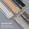 Ceiling Curtain Track Hospital Curtain RV Curtain Double Curtain Track Ceiling Mount with Screw Kit, Heavy Duty Drapery Rail System for Living Room/Bay Window/Indoor Balcony, Gold/Pink/White/Gray/Blac view 4