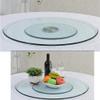 Glass lazy susan Rotating Serving Plate,Round turntable tray, dessert cake stand,Transparent (Size : 90cm/35in) view 3