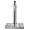 RGWYGCG Stainless Steel Beer Tower,Kegerator Tower,Beer Tower,Single Tap Draft Beer Kegerator Tower,Stainless Steel Double Faucet Draft Beer Tower for Home Brewing,Single Faucet Set+Drip Tray view 1