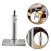 RGWYGCG Stainless Steel Beer Tower,Kegerator Tower,Beer Tower,Single Tap Draft Beer Kegerator Tower,Stainless Steel Double Faucet Draft Beer Tower for Home Brewing,Single Faucet Set+Drip Tray view 4