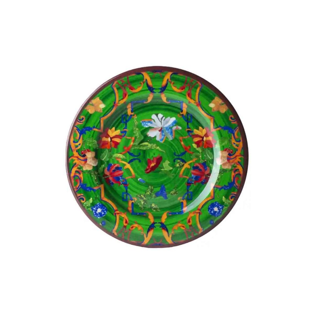 Mario Luca Giusti Pancale Green Dinner Plates, Set of 6