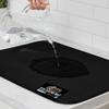 GORILLA GRIP Ultra Water Absorbent Microfiber Dish Drying Mat, 18x24, Quick Dry Thick Mesh, Slip Resistant Pad for Sink Dishes or Under Rack, Kitchen Counter Accessories, Machine Wash Mats, Black view 1