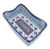 Blue Rose Polish Pottery Mosaic Flower Large Rectangular Tray view 1