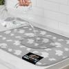 GORILLA GRIP Ultra Water Absorbent Microfiber Dish Drying Mat, 18x24, Quick Dry Thick Mesh, Slip Resistant Pad for Sink Dishes or Under Rack, Kitchen Counter Accessories, Machine Wash Mats, Elephants view 1