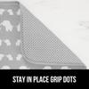 GORILLA GRIP Ultra Water Absorbent Microfiber Dish Drying Mat, 18x24, Quick Dry Thick Mesh, Slip Resistant Pad for Sink Dishes or Under Rack, Kitchen Counter Accessories, Machine Wash Mats, Elephants view 4