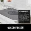 GORILLA GRIP Ultra Water Absorbent Microfiber Dish Drying Mat, 18x24, Quick Dry Thick Mesh, Slip Resistant Pad for Sink Dishes or Under Rack, Kitchen Counter Accessories, Machine Wash Mats, Gray view 3