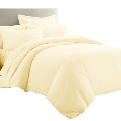 Royal Tradition 8 Pieces Bed in a Bag Set: California King Size, Viscose from Bamboo, Solid Ivory (Sheet Set & Duvet Cover Set) + White Down Alternative Comforter