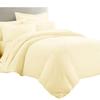Royal Tradition 8 Pieces Bed in a Bag Set: California King Size, Viscose from Bamboo, Solid Ivory (Sheet Set & Duvet Cover Set) + White Down Alternative Comforter view 1