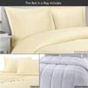 Royal Tradition 8 Pieces Bed in a Bag Set: California King Size, Viscose from Bamboo, Solid Ivory (Sheet Set & Duvet Cover Set) + White Down Alternative Comforter view 2