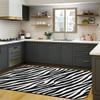 OKCELL 5 x 7 Black Zebra Stripes Super Soft Area Rug for Kids Baby Nursery, Carpets for Entryway Laundry Living Room, Fuzzy Rugs for Nursery view 1