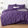 Dainty Homes > Cal-King Comforter (98''X110'') 100% Egyptian Cotton 500 TC, 400 GSM Light Soft Filling Down Alternative 3 Pieces Duvet Insert for All Season Solid Purple view 1