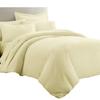 Royal Tradition 8 Pieces Bed in a Bag Set: California King Size, Viscose from Bamboo, Solid Beige (Sheet Set & Duvet Cover Set) + White Down Alternative Comforter view 1